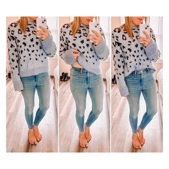 BOGO | Nine West Periwinkle Leopard Sweater - XSP - Picture 7 of 9